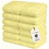 nice homeit Set 12 Lavette 30x30 cm - Mini Asciugamani Viso e Ospiti 100% cottone filato ad anello - per mani, neonati, trucco, cucina, casa e viaggi. Leggere, Morbide, Assorbenti. (Giallo)