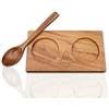 Schwarzwald Spirit Set di sottobicchieri in legno per sale e pepe, macinino spezie, pepe - sottopentola pepe e macina sale fino a 5,7 cm, rotondo - con cucchiaio di riempimento