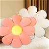 Piashow Cuscino a forma di fiore, in peluche, 2 pezzi, per la cameretta dei bambini, per il divano, per la casa, il divano, 40 cm x 40 cm (bianco+rosa)