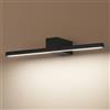 ECOBRT Specchio luminoso LED per bagno 40 cm, illuminazione bagno IP20, 12 W, 960 lumen, alluminio, bianco caldo 4000 K, nero (nero, 40 cm)