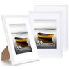Baoee A4 (21 x 29,7 cm), cornice bianca con passepartout da 15,2 x 20,3 cm, set da 3 pezzi, cornice per poster formato A4, cornice per certificati, montaggio a parete