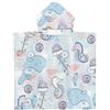 FYting Poncho Mare Bambino,Poncho Mare Bambina,Asciugamano Assorbente In Microfibra 60x60cm Tre In Uno Nuoto per Bambini Spiaggia Protezione Solare Mantello con Cappuccio 2-8 Anni(Cavalluccio marino)
