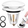 SHFYFHS 1 Pezzi Lavello Spina,Tappo Lavandino Bagno Con Filtro,Pop Up Lavabo,Bagno Filtro Lavandino,Ceramica Lavello Tappo,Universale Pop Up Tappi.Per Lavandino Bagno e Cucina Bacino (33-40mm Bianco).