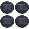CNMTCCO Parti di Ricambio per Luci Solari, Set da 4, 8CM/3.1inch, 1.2V 600mAh, IP44 Impermeabile, Pannello Solare con LED per Lanterne da Esterno, Decorazioni da Giardino o Tavolo