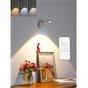 Etrogo Lampada LED con Sensore di Movimento con batteria senza fili,Compatta 82x188mm,Autonomia 30 Giorni,3 Modalità (3000K-6000K Dimmerabile),ABS,con Telecomando,Ideale per Corridoio, Scale