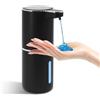 ARCASA Dispenser Sapone Bagno, 400ml Dispenser Sapone Automatico, Erogatore Sapone Liquido, Senza Contatto, Ricaricabile Tramite Usb, Con 4 Livelli Di Regolazione, Per Bagno, Cucina E Hotel (Nero)