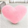 Fouvin Cuscino a forma di cuore, stile estetico, cuscino decorativo in peluche, per divano, soggiorno, camera da letto, letto, regalo per donne e ragazze, 36 x 46 cm (rosa chiaro)