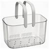 generic Cestino Trasparente Portatile per Bagno - Portacosmetici con Manico per Doccia, Igiene e Trucchi - Design Minimalista e Impermeabile per Studenti, Viaggi e Organizzazione Casa