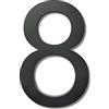 Ywonoby Numero civico esterno- 200mm -grande numero civico esterno galleggiante 3D moderno - resistente alle intemperie e facile da installare - realizzato in acrilico di alta qualità, numero nero(8)