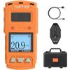 TopTes Guard-756 Monitor O2 Aggiornato, Rilevatore di Ossigeno Portatile, Risposta in 0,5s, Ricaricabile, con Allarmi a Vibrazione, Visivi & Sonori, Resistente a Polvere ed Esplos., per Lavoro e Casa