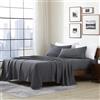 Cathay Home 90 gsm Solid Sheet Set, California King, Nero, Gray, Coppia