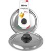IPEA Coperchio per Padella o Pentola in Acciaio Inox - 18/20 / 22/24 / 26/28 / 30 cm - Coperchio Rotondo Universale con Pomello per Padelle da Cucina - Lavabile Lavastoviglie - 24 cm