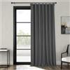 HPD Half Price Drapes Tende oscuranti in finto lino, lunghe 274 cm, extra larghe, lussuose tende in lino per camera da letto e soggiorno (1 pannello), 100 W x 108 L, ghiaia scura