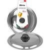 IPEA Coperchio per Padella o Pentola in Acciaio Inox - 18/20 / 22/24 / 26/28 / 30 cm - Coperchio Rotondo Universale con Pomello per Padelle da Cucina - Lavabile Lavastoviglie - 26 cm