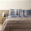 Bassetti Completo Letto Matrimoniale 100% Cotone - Set Lenzuola (1 Lenzuolo Sopra 240x280; 1 Lenzuolo Sotto Con Angoli 175x200; 2 Federe 50x80 cm) VARIANTE: Tartan G10