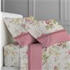 Clara Home Milano CLARA HOME Completo Lenzuola Letto Singolo, Completo con Federe per Guanciali, Ideale per tutte le Stagioni, Made in Italy (Peonia Rosa, Singolo 1 Piazza)