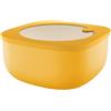 Guzzini - Kitchen Active Design, STORE&MORE BIO, Contenitore Ermetico Basso per Frigo/Freezer/Microonde (L) - Giallo Mango, 19,5 x 19,5 x h9,3 cm | 1900 cc - 170721236