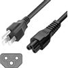 SatelliteSale Cavo di alimentazione universale per computer resistente maschio NEMA 5-15P a femmina IEC C5 o C13/C14 cavo in PVC nero (6 piedi, tipo C5)