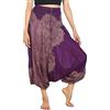 Lofbaz Donna Pavone Affumicato Vita 2 in 1 Harem Tuta Pantaloni Viola M
