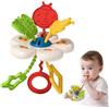 AiTuiTui Giocattoli Educativi da Viaggio Regali per Bambini Neonati 6 8 9 10 Mesi, Giochi Gioco Sensoriale Montessori da Tirare in Silicone, Regalo per Bimba Bimbo di 1 Anno Battesimo Natale Pasqua