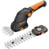 DOVAMAN GS03A Forbice Tagliaerba a Batteria 2-in-1, 7,2V con 2 Lame (90 mm / 170 mm), Impugnatura Regolabile a 3 Angoli, Ricarica in 80 Minuti, per Bordi Prato e Piccoli Cespugli