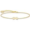 Thomas Sabo Bracciale con pendente a forma di infinito in argento sterling 925 placcato oro, Oro giallo, A2161-413-39
