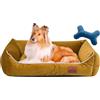 FUUFEE Cuccia Cane Interno| 100 x 80 cm | Letto per Cani E Gatti di Taglia Grande | Lavabile Brandina per Cani | Rivestimento Sfoderabile con Cerniera