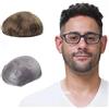 Lordhair Protesi Capelli Uomo, Pelle Super Sottile da 0,06 mm Tutti Protesi con loop a V Parrucca da Uomo per Sistema Capillare da 20x25 CM Protesi Dimensione Della Base