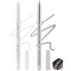 Lestpola 2Pcs Gel Eyeliner Impermeabile, Eyeliner Crema Liscia Bianca Argento con Temperino, Lunga Durata Resistente agli Smacchi, Matita Glitterata Alta Pigmentazione per Occhi Luminosi, Applicazione Facile