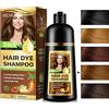 CCKULOOB Black Hair Dye Shampoo 3 in 1, Shampoo Tintura Capelli Neri Istantanea, Brown Hair Dye Shampoos Istantaneo copertura naturale per capelli grigi per Uomini e Donne - 500ML(Caffè scuro)
