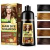 CCKULOOB Black Hair Dye Shampoo 3 in 1, Shampoo Tintura Capelli Neri Istantanea, Brown Hair Dye Shampoos Istantaneo copertura naturale per capelli grigi per Uomini e Donne - 500ML(Marrone)