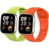 BRLYYOE 2PCS Cinturini con Xiaomi Redmi Watch 3, Lunghezza Regolabile Redmi Watch 3 Xiaomi Braccialetto in Silicone Colorati di Ricambio Cinturino per Xiaomi Redmi Watch 3