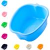 Anxicer Grande vasca per Pediluvio Plastica Vaschetta Pedicure,per Pedicure Disintossicazione e Massaggio,perfetta per Immergere i Piedi,Può essere Messo a Bagno (Blue)