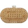 Jywmsc Rattan Acrilico Clutch per Donne Borsa da sera Formale con perline Borsa a tracolla estiva in vimini da spiaggia