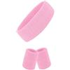 ZXfad Set di 3 fasce antisudore, 1 fascia per capelli + 2 polsiere, fascia da polso per allenamento sportivo da basket, traspirante, unisex