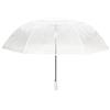SMATI Ombrello da golf grande trasparente - Solido; Diametro= 124cm; Apertura automatica; Ombrello per uomo/donna; Per 2 persone; Colore bordo nero.