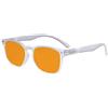 Eyekepper Design Occhiali Blocco Blu - Antiriflesso Occhiali da Lettura Computer con Lente Filtro Tinti Arancione Protezione UV per Donna Leggere - Trasparente +0.50