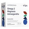 Bright Naturo Omega 3 + Magnesio e Ashwagandha - riduce lo stress, migliora l'umore e il sonno | 28 dosi giornaliere