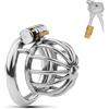 BDSMJOY Chastity cage in Acciaio inossidabile, gabbia castità per uomo, Gabbie per Pene per Prevenire L'erezione, Giocattoli sessuali per schiavi maschi cock cage sex toys (Φ45mm)