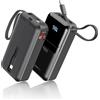 Selore&S-Global Power Bank 30W, 10000mAh Caricatore Portatile con 4 Uscite, Mini Powerbank Ricarica Rapida, Batteria Cellulare con Cavo Integrato, Compatibile con iPhone 16 15 Series, Samsung Galaxy, iPad, Macbook