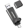 Vansuny SSD Esterno 1TB, Chiavetta USB 3.2 Gen 2 Pen Drive fino a 1000 MB/s, Memoria Esterna USB-C + USB-A per Smartphone, PC, Portatile, Mac, PS5