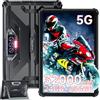 OUKITEL RT7 Rugged Tablet 5G 32000mAh (33W) - 24GB(12+12) RAM + 256GB ROM /1TB 10.1 FHD+ MTK6853 Tablet PC Robust - 48MP+32MP Camera Android 13 Tablet Impermeabile IP68/IP69K/NFC/OTG/GPS Nero