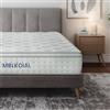 MBLKOIAL Materasso 140 x 200 cm, 7 zone, altezza 25 cm, materasso a molle insacchettate, grado di durezza H3, certificato Öko-Tex per adulti