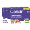 Schesir Complete Nutrition Filetti in gelatina 6 x 50 g - Tonnetto con manzo