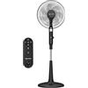 Taylor Swoden Ventilatore a Piantana, DC Silenzioso Ventilatore con Telecomando, Anti-moustique, 28 Velocità, 3 Modalità, 12H Timer, 75° Oscillant, LED, Regolabile in altezza(125-135cm), Nero