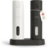 LARS NYSØM Set Macina Sale e Pepe Elettrico - Saliera e Pepiera Elettrica | Automatici Macinini Elettrici Sale e Pepe Set - Ricaricabile via USB Macinino in Ceramica Regolabile - Macina Pepe Elettrico