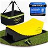 CAMPERGRADE Cunei di sollevamento per roulotte e camper (set da 2) - Tappetini anti-affondamento, livella, presa antiscivolo a nido d'ape, robusto fino a 13,5 t, ideale per piazzola e campeggio