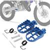 BIUGERCN Pedane per moto Dirt Pit Bike Pedali per EXC SX YZ TW PW TTR CR CRF XR 50/70/80/100/110 Motocross Blu