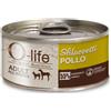 O-life Dog Adult Sfilaccetti 85 gr - Pollo - Confezione da 6 pezzi - Cibo Umido per Cani - 1° ORDINE? scegli lo sconto BZR5 / BZR20 + 200 punti fedeltà