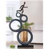 Casablanca modernes Design Casablanca - Scultura running, in resina, finitura anticata, colore: antracite/rame, motivo: corridore, altezza: 47 cm, larghezza: 26 cm, profondità: 7,5 cm, decorazione artistica, statuetta